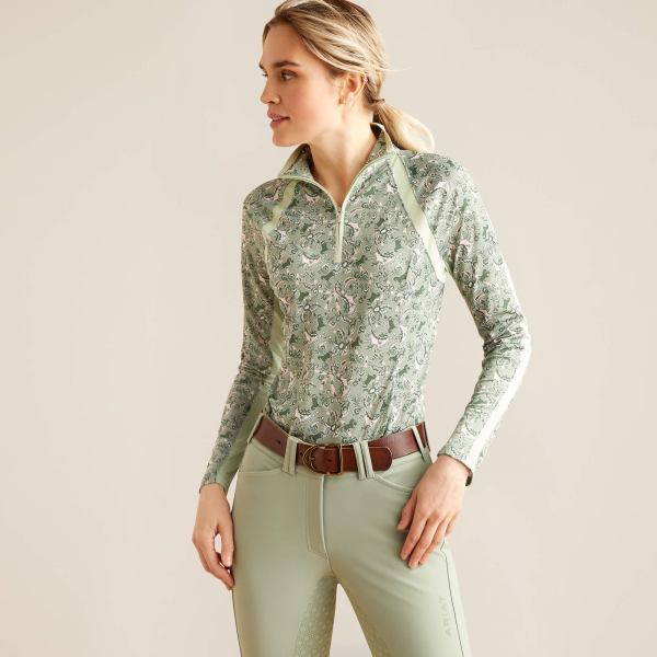 ARIAT SUNSTOPPER3.0ｼｬﾂ　ｸﾞﾘｰﾝﾊﾞﾛｯｸ
