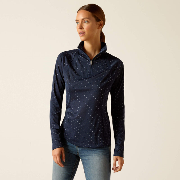 ARIAT SUNSTOPPER3.0ｼｬﾂ　紺ﾄﾞｯﾄ