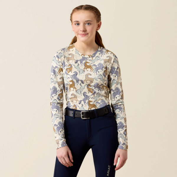 ARIAT ｼﾞｭﾆｱ　ﾎｰｽｲﾝｱﾗｳﾝﾄﾞ長袖Ｔｼｬﾂ