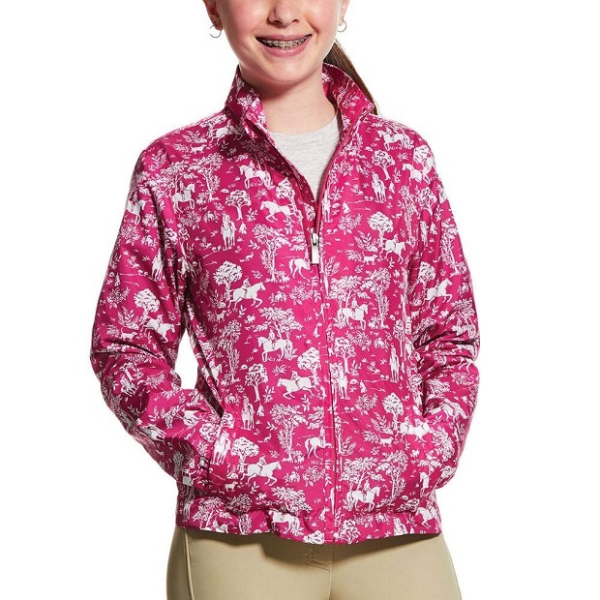 ARIAT　AVERY　ｼﾞｭﾆｱ ｼﾞｬｹｯﾄ　ﾋﾟﾝｸ馬柄