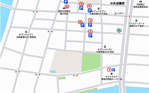 近隣の駐車場の地図