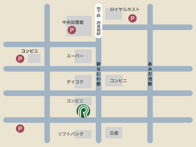 近隣の駐車場の地図